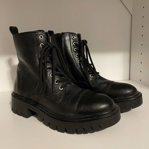 Genuine Leather Combat Boot - Women’s Size 5